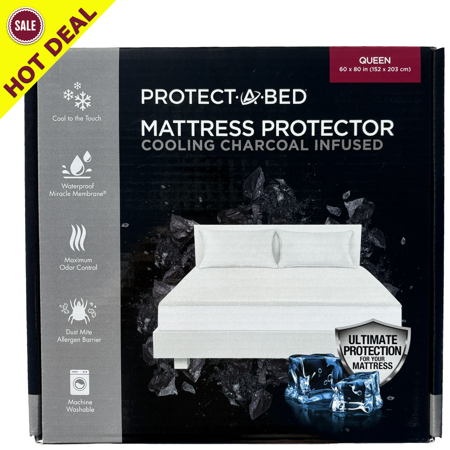 Cooling Charcoal Infused Mattress Protector